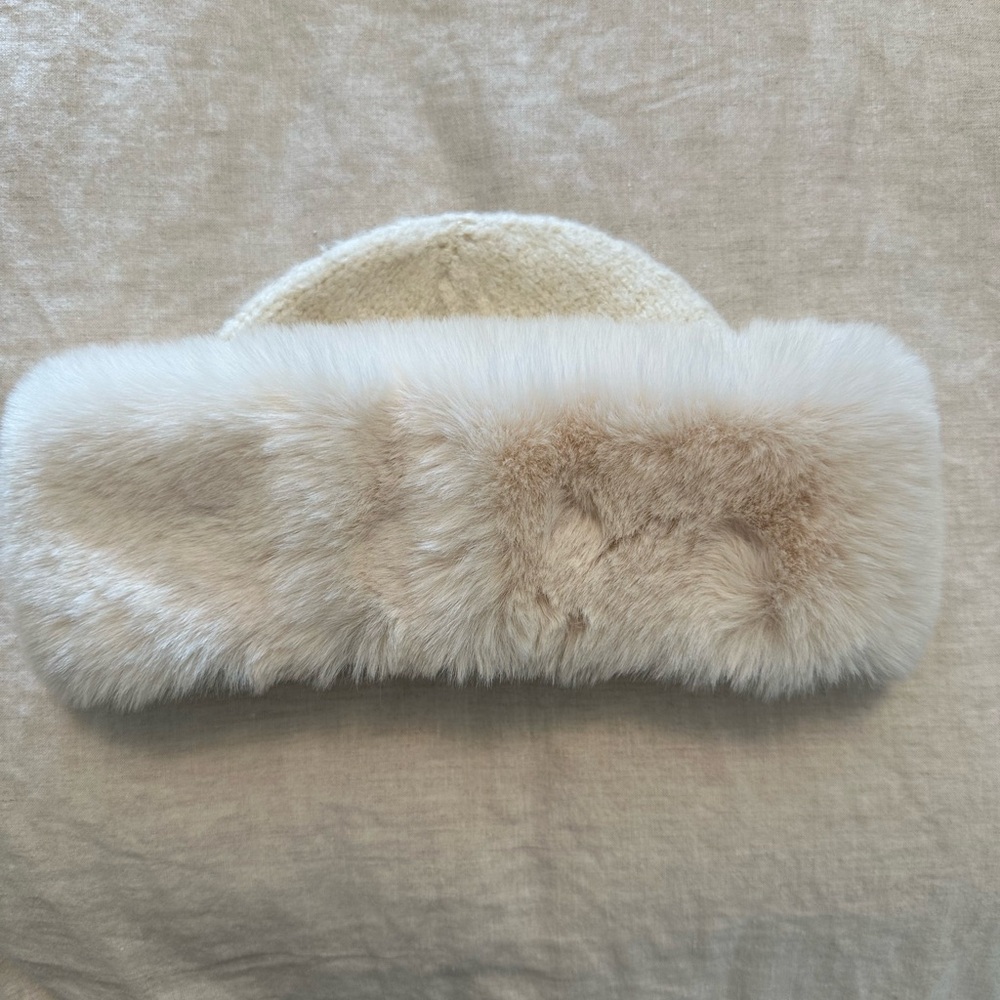 Elegant Cream Fur Headband